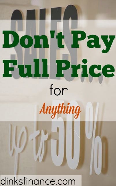 discounts, deals, promos, no to full price