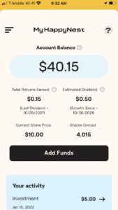 Happy Nest app screenshot