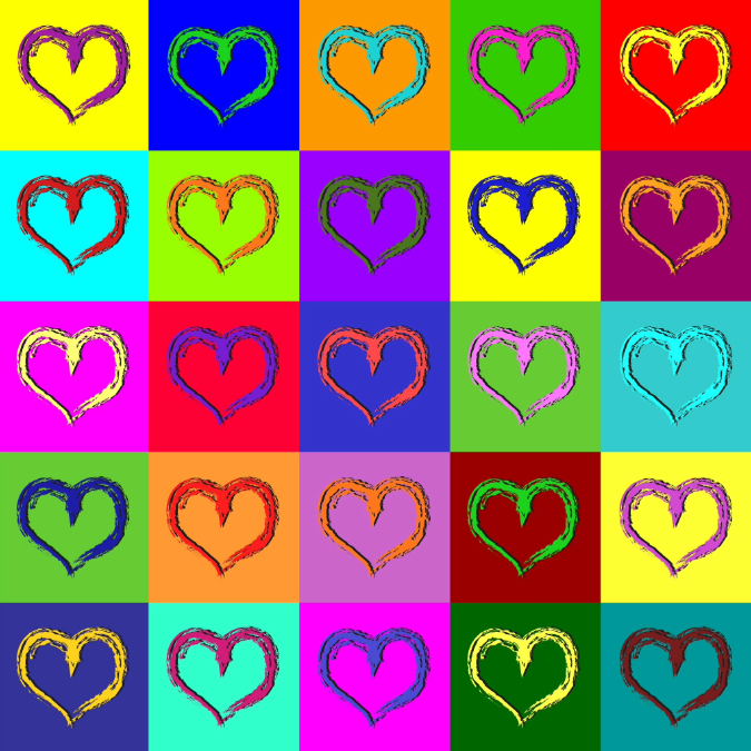 Beyoncé viral products Warhol style hearts