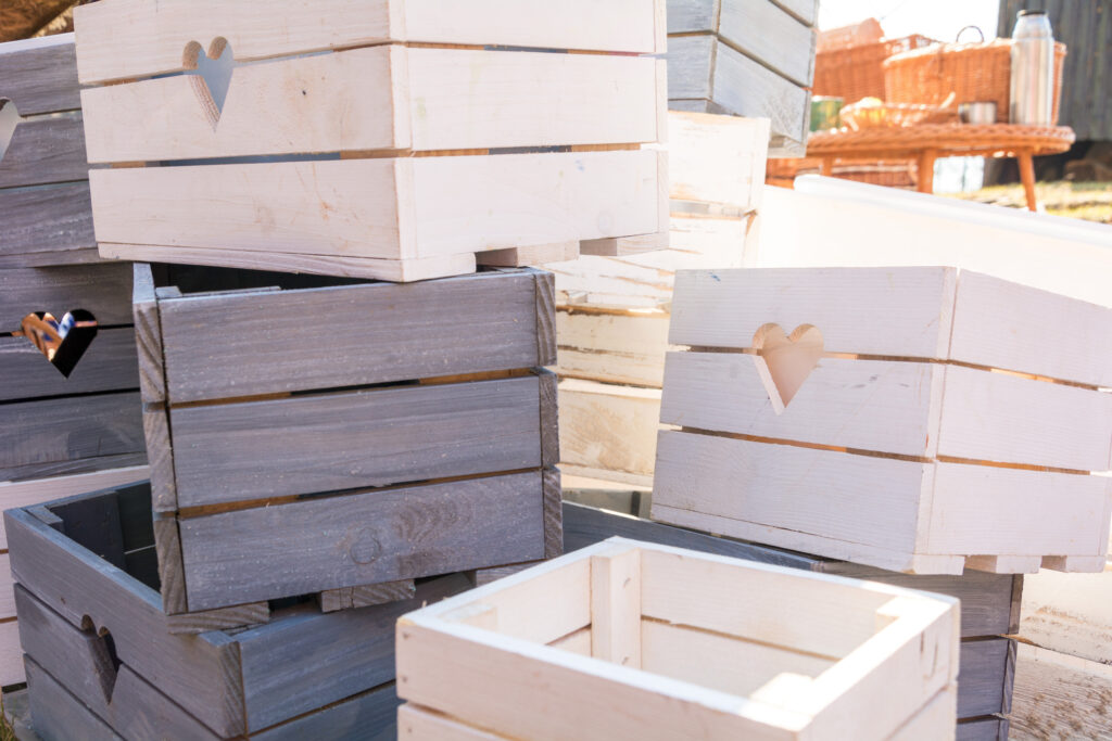 wooden crates