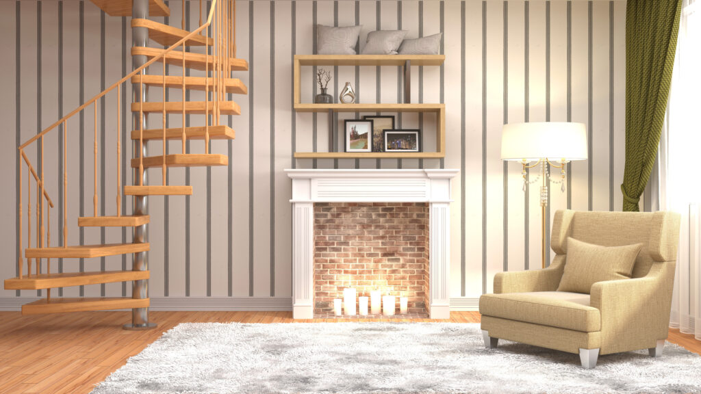 storage solutions around a fireplace