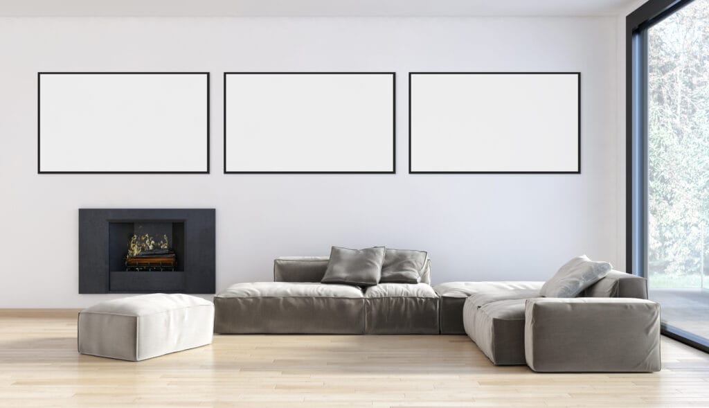 gallery above fireplace