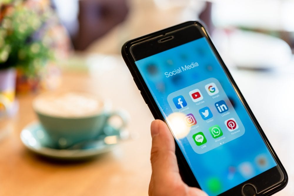 social media scrolling