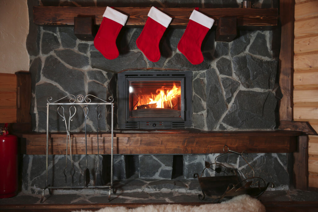 cover fireplace with wood